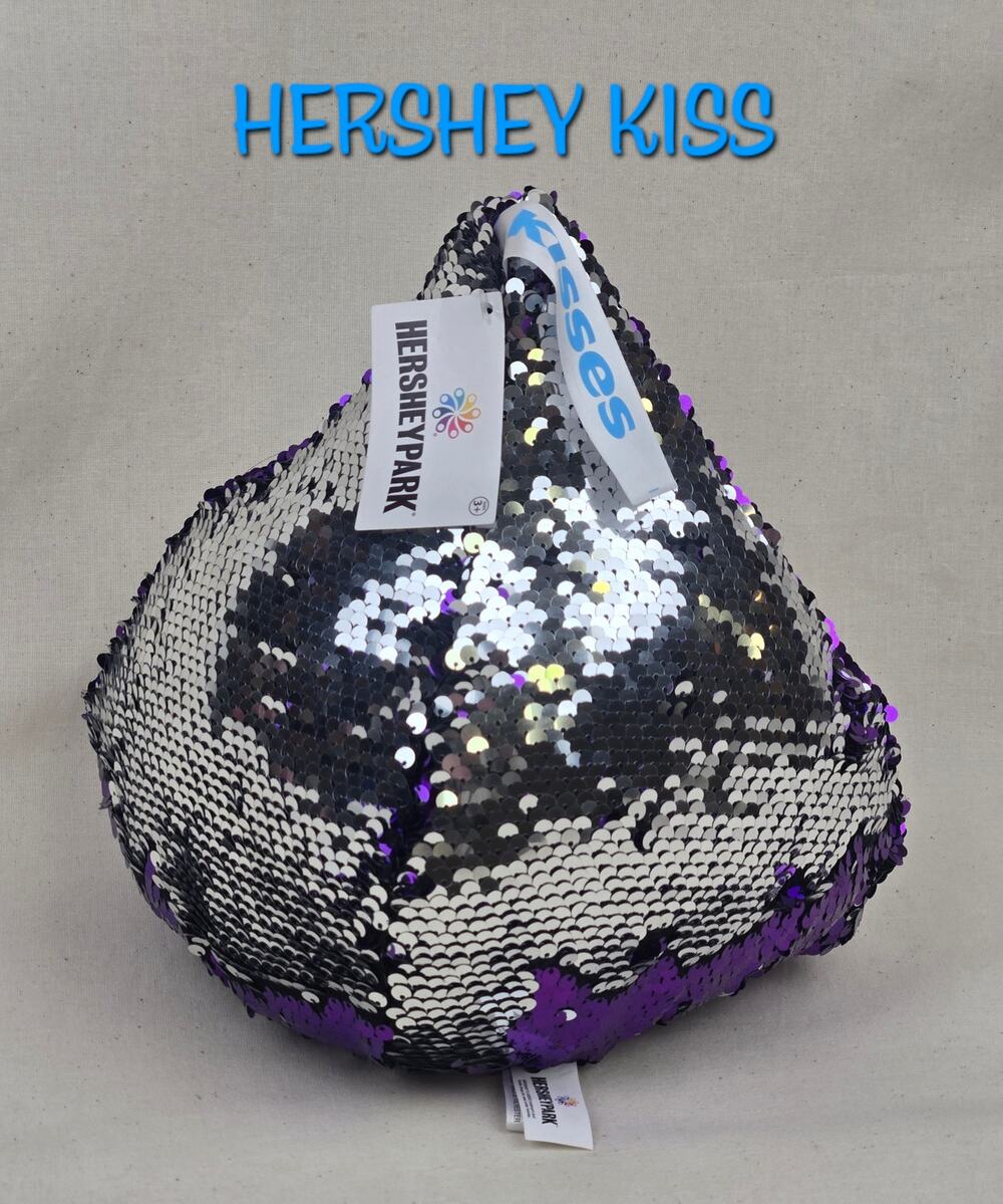 HERSHEY'S KISSES Flip Sequin Plush (flips silver to purple) NWT